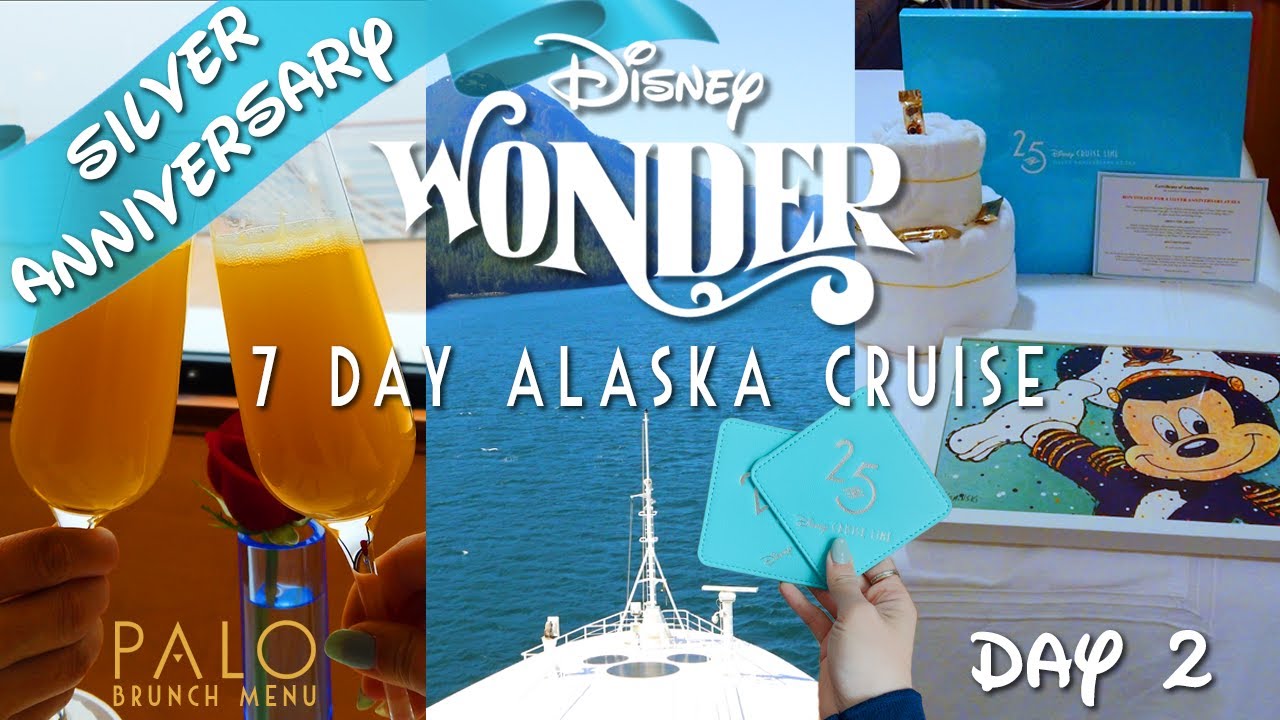 Palo Brunch on Disney Wonder during Silver Anniversary | Disney Cruise to Alaska Day 2 | Silent Vlog