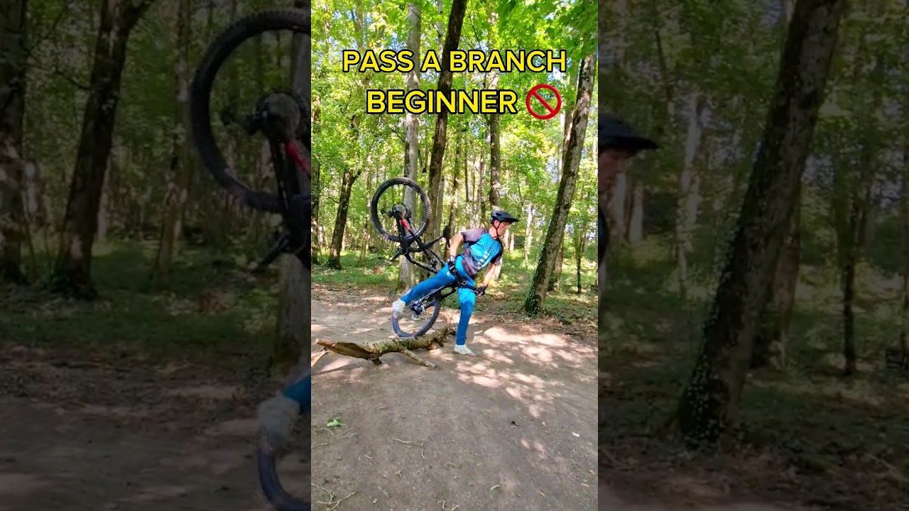 Pass a branch with a mountainbike 🚲 (BEGINNER to PRO)         #mountainbike #tuto #bike #vtt #v&eacute;lo