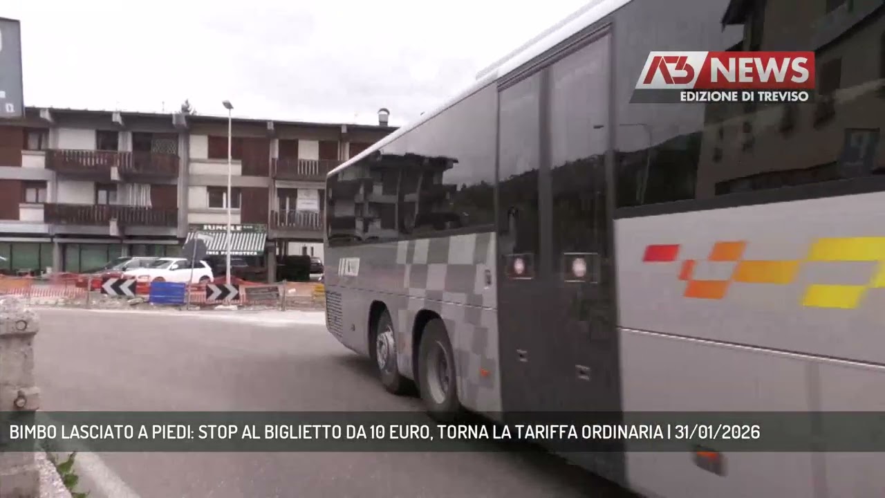 BIMBO LASCIATO A PIEDI: STOP AL BIGLIETTO DA 10 EURO, TORNA LA TARIFFA ORDINARIA | 31/01/2026