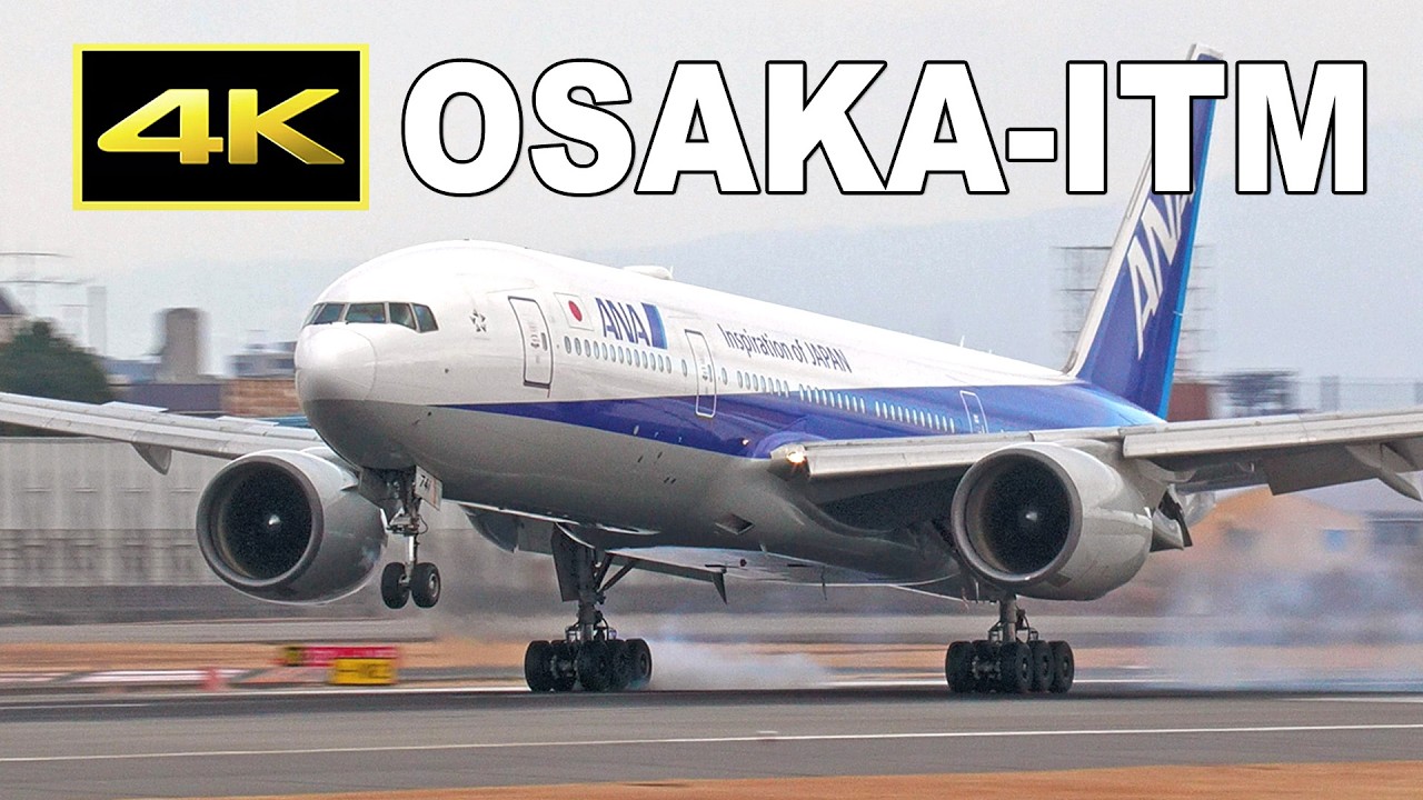[4K] JAL A350 × ANA 777 - 伊丹空港、迫力の離着陸シーン（2026年2月15日）/ Plane spotting at Osaka Itami Airport (ITM)