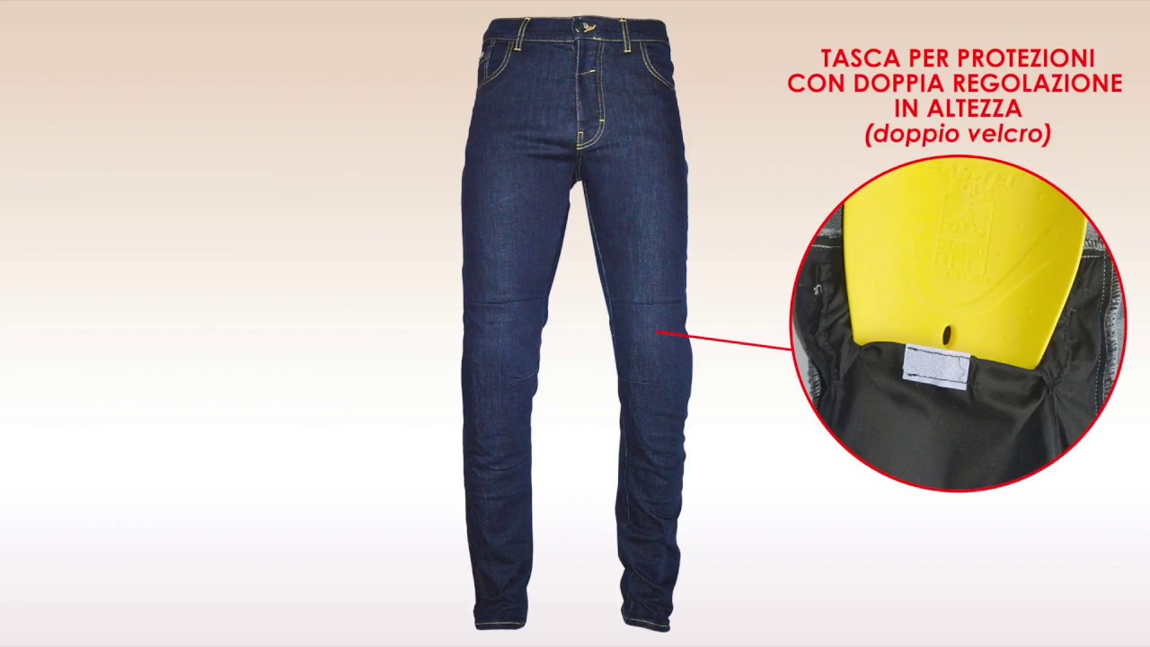 Jeans moto Befast Ultron con protezioni alle ginocchia Livello 2 e Kevlar