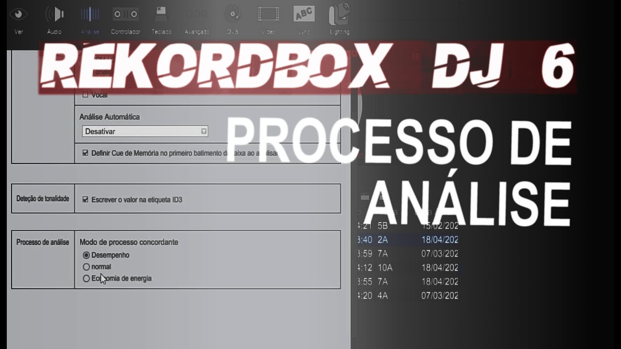 Rekordbox 6 Processo de análise