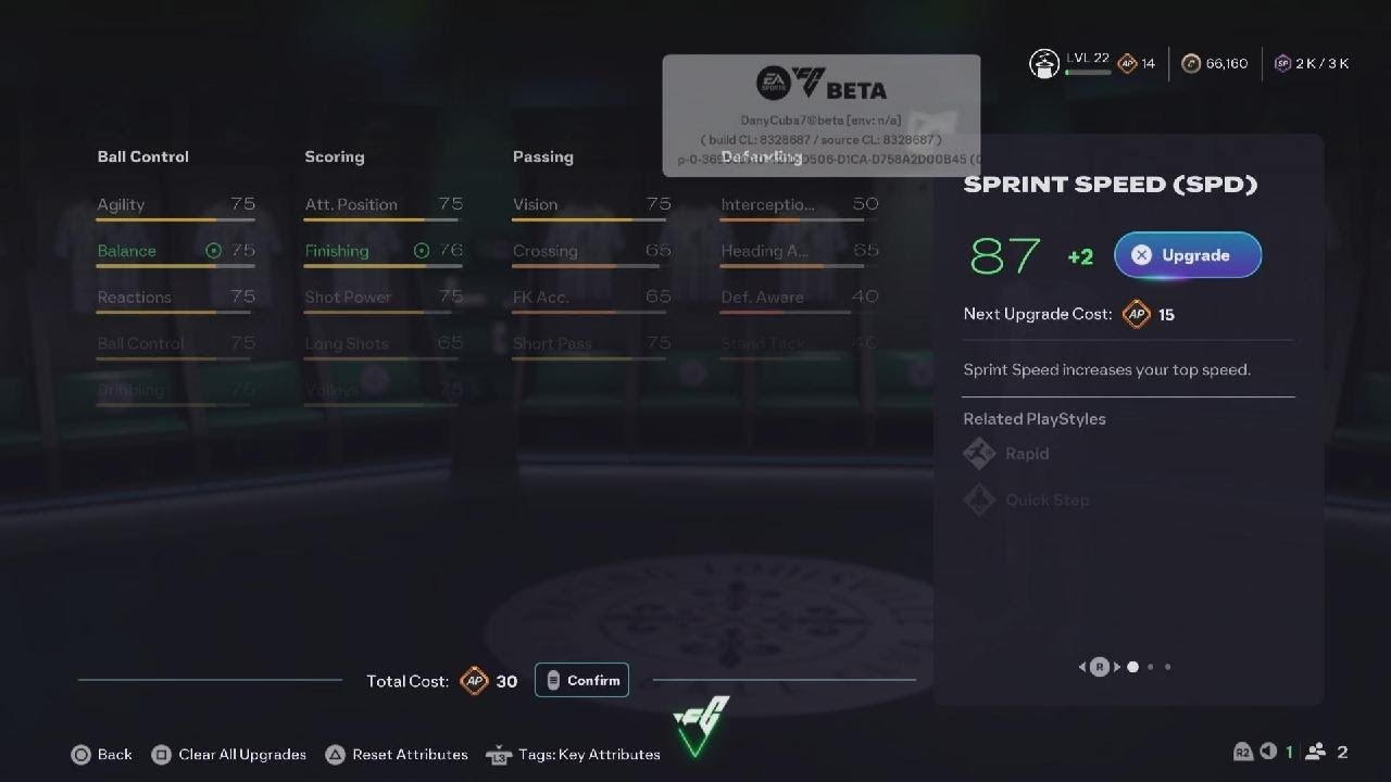 EA SPORTS FC 26 BETA Ese es el máximo en esas habilidades