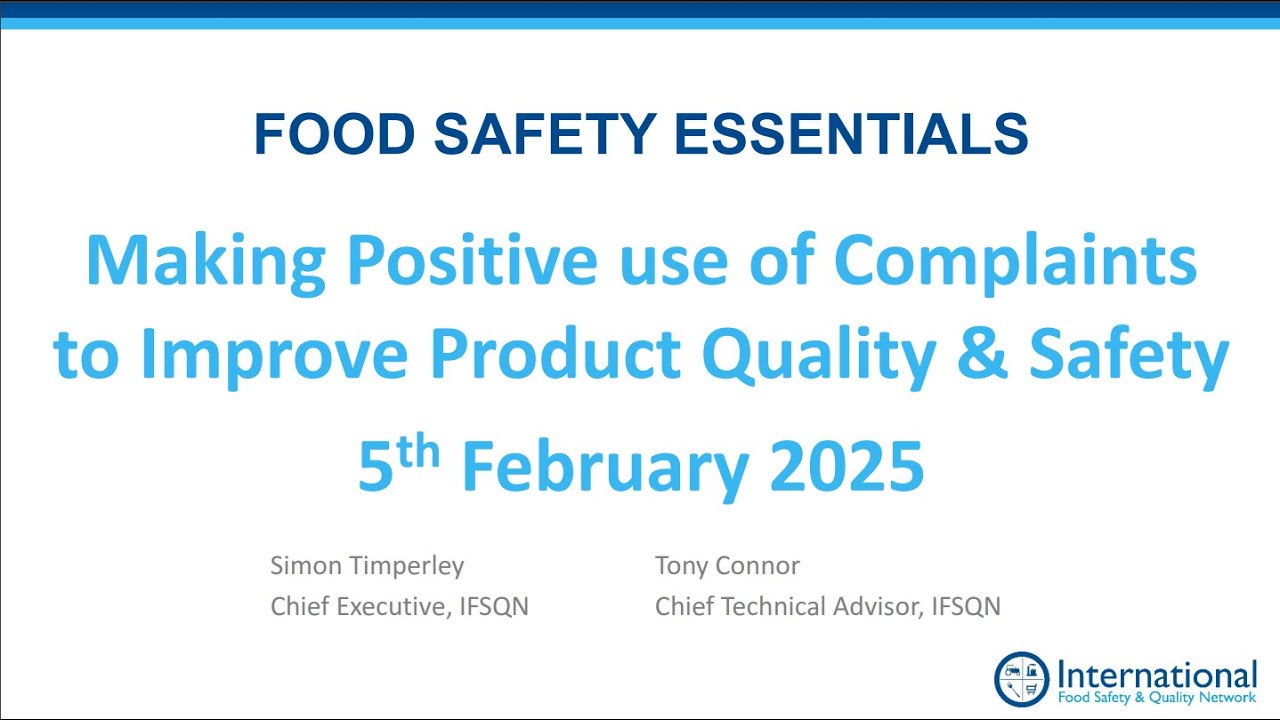 Making Positive use of Complaints to Improve Product Quality and Safety