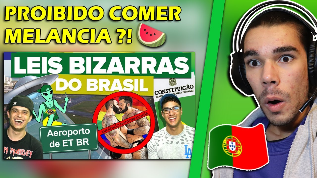 Português reage a LEIS BIZARRAS do Brasil