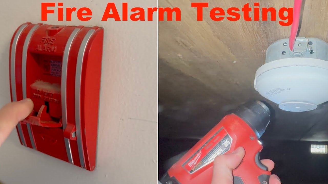 Testing The Fire Alarm System At Elementary School With Notifier Conventional System.