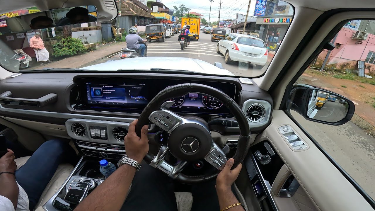 2023 Mercedes AMG G63 POV Test Drive in Kerala Traffic | V8 Sound & Real Driving Experience! 