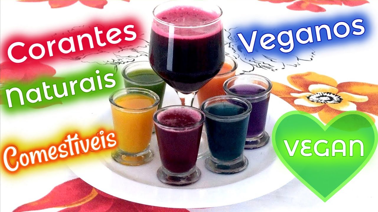 Como Fazer Corante Natural Vegano Comestível - Faça Corantes Naturais Saudáveis Receitas Veganas
