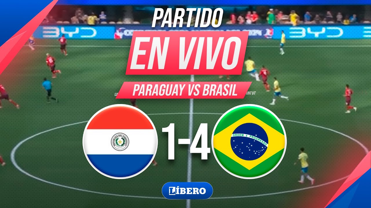 🔴 PARAGUAY 1-4 BRASIL Resumen y goles PARTIDO COMPLETO | COPA AMÉRICA 2024 | Líbero