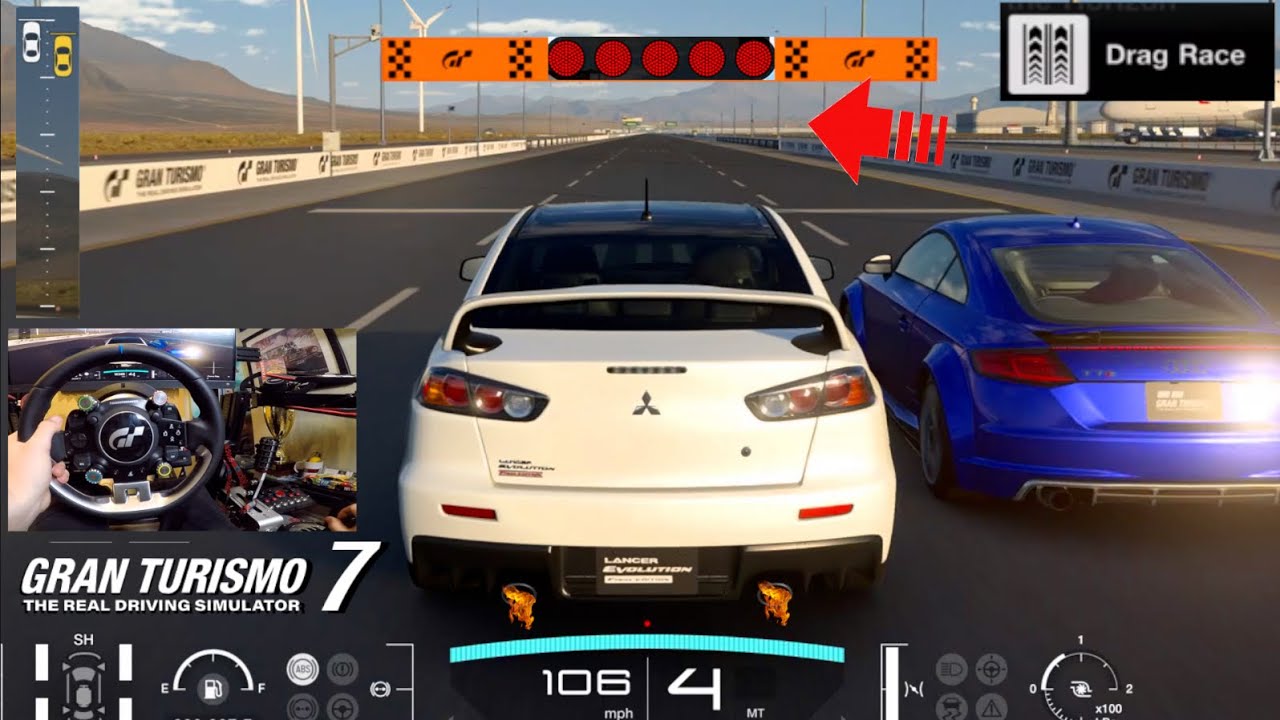 Gran Turismo 7 PS5 - DRAG Racing First Impressions w/Thrustmaster TGT2
