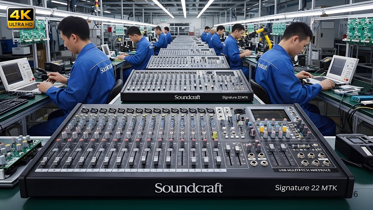 Inside Soundcraft Mixer Manufacturing Plant | The Production Process of Soundcraft Signature 22 MTK