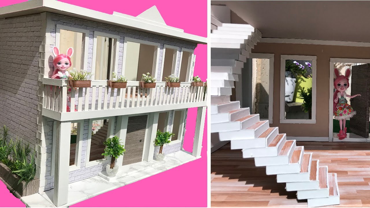 DIY: cardboard dollhouse (how to make a 1:12 scale dollhouse)