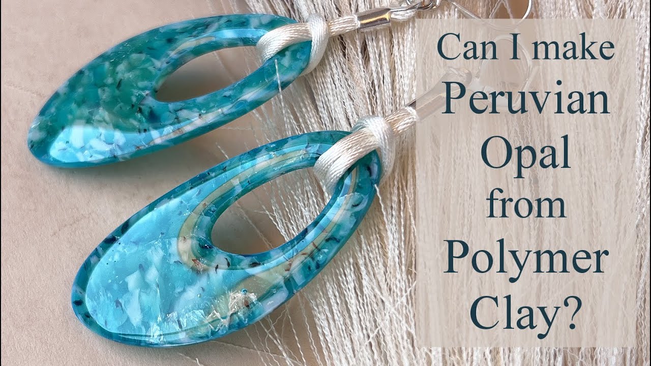 Смешивание прозрачной глины и спиртовых чернил для создания опаловых серег