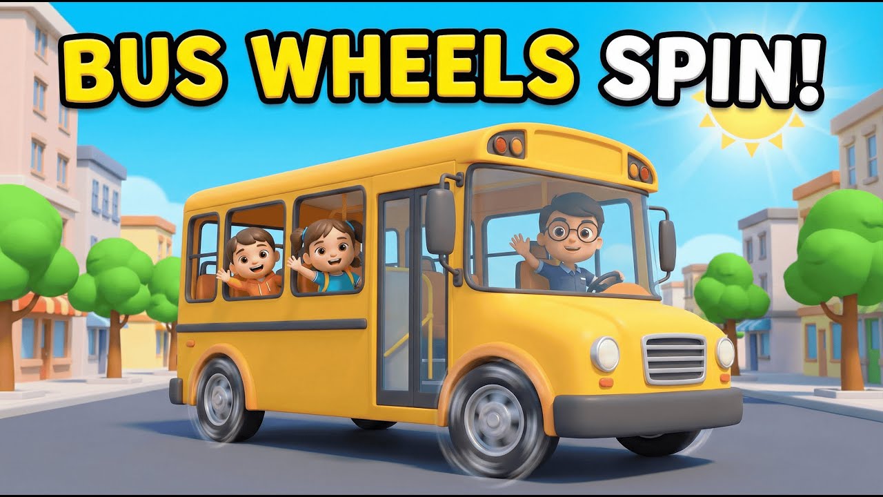 The Wheels On The City Bus 🚌 Fun Kids Song & Nursery Rhyme