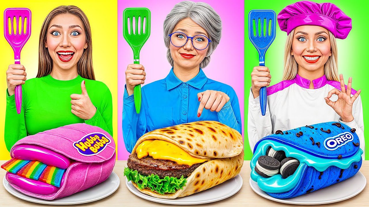 Eu vs Minha V&oacute; No Desafio De Culin&aacute;ria | Hacks e Truques de Cozinha por Bubba DO Challenge