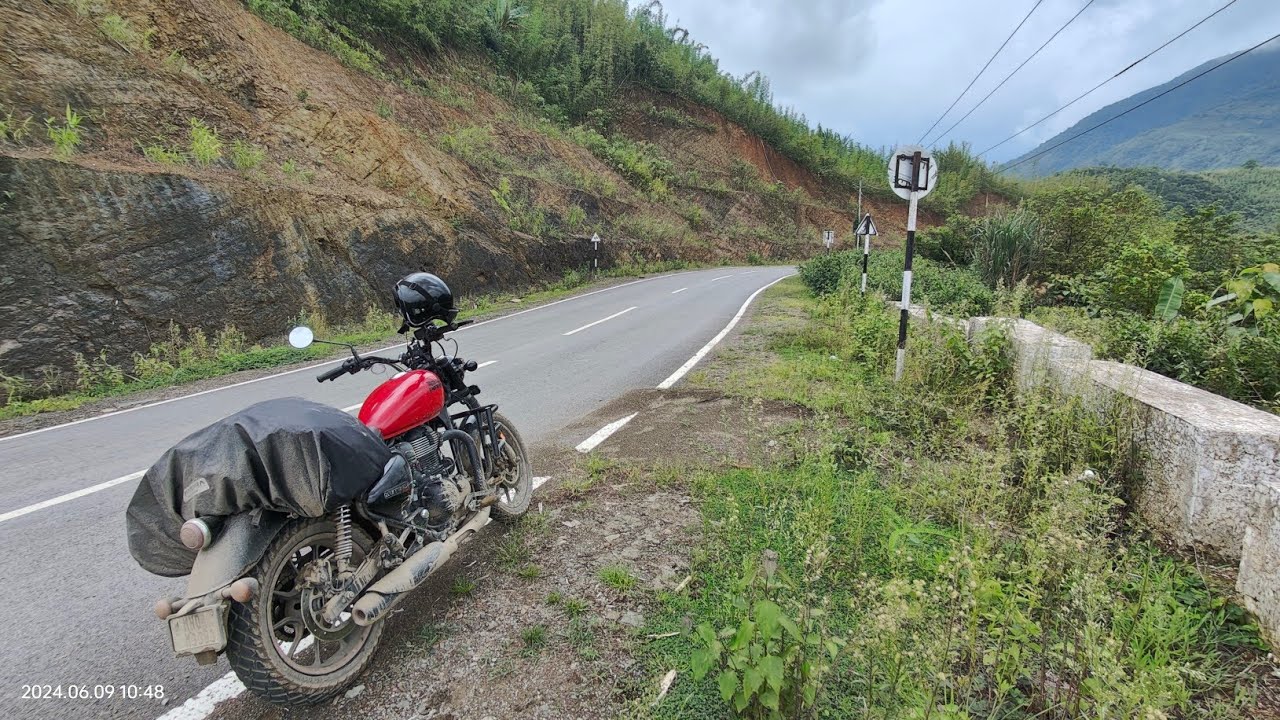 Lamka to Aizawl 09 June 2024 on Motorcycle (time-stamps & full info in description) 