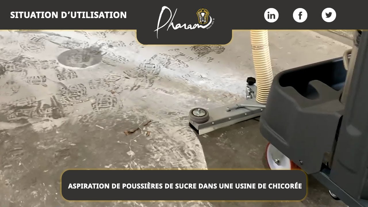 Aspiration de poussières de sucre dans l’industrie agroalimentaire