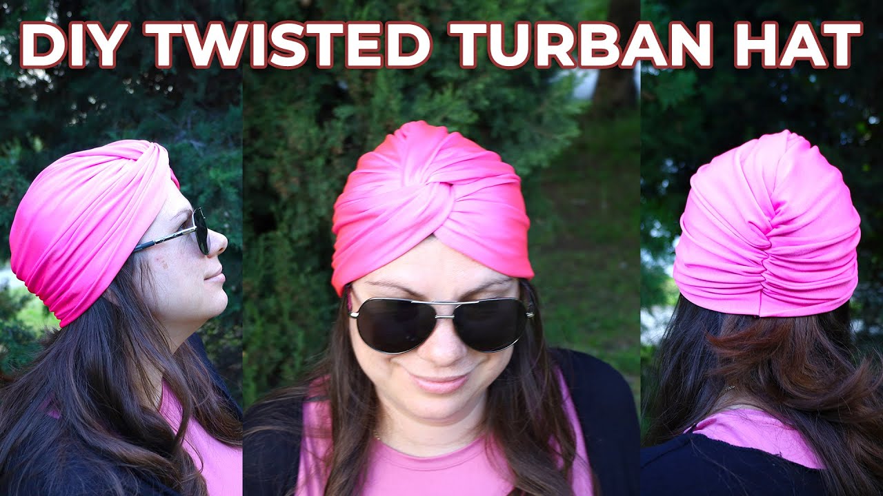 DIY twisted turban hat with FREE pattern