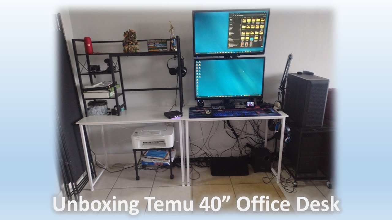 Unboxing Temu 40 Inch Desk
