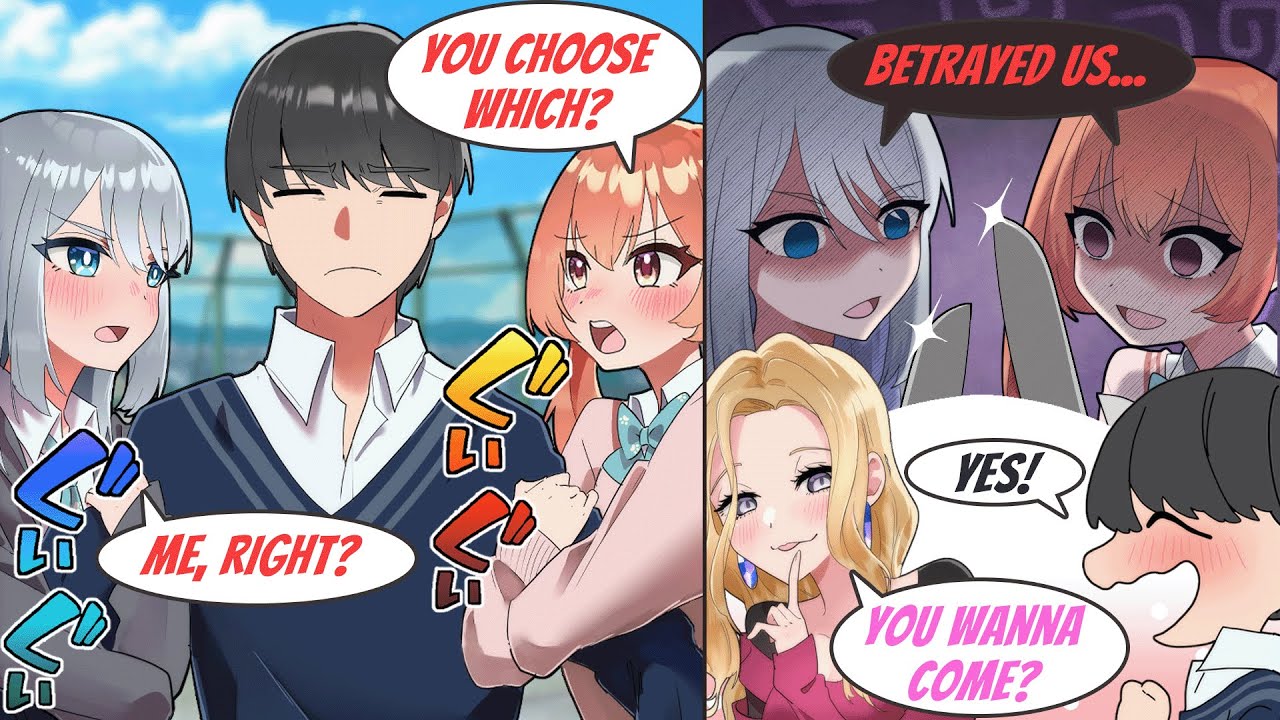 【Manga dub】Two Beautiful students want to date me but they saw me being hit on by a cute Woman and