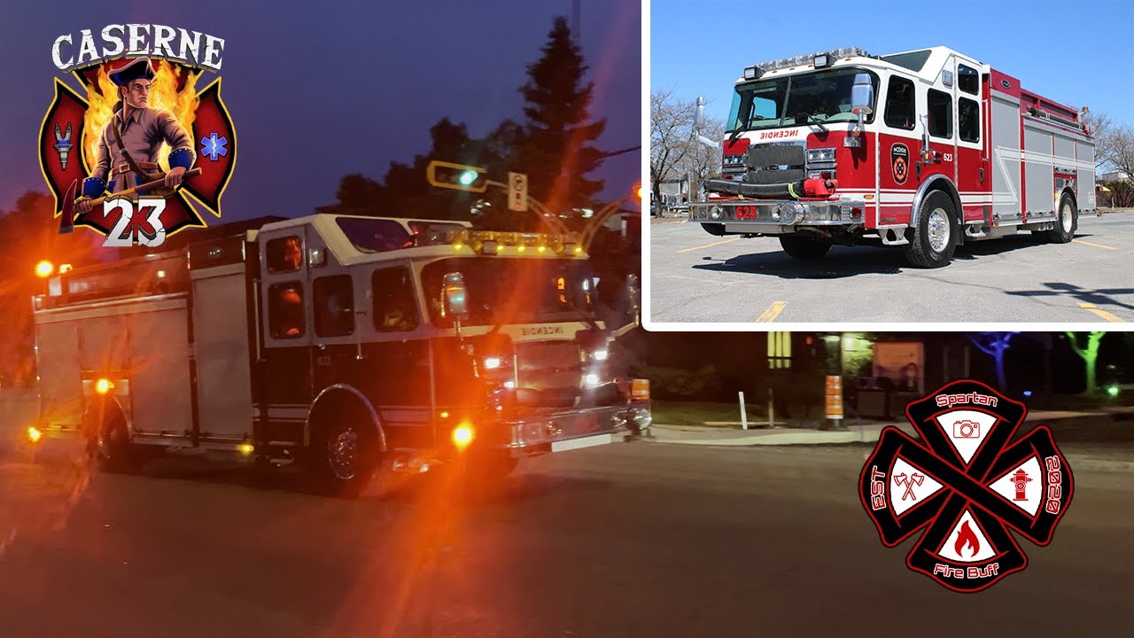 [RARE] Saint-Constant l RIAGS pumper/tanker 623 and La Prairie fire chief 9027 toned + responding