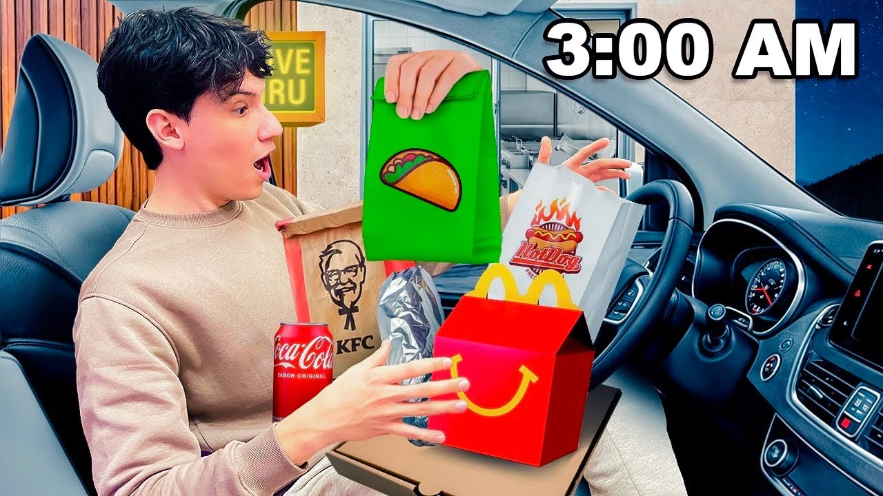 Probando toda la COMIDA abierta después de MEDIANOCHE