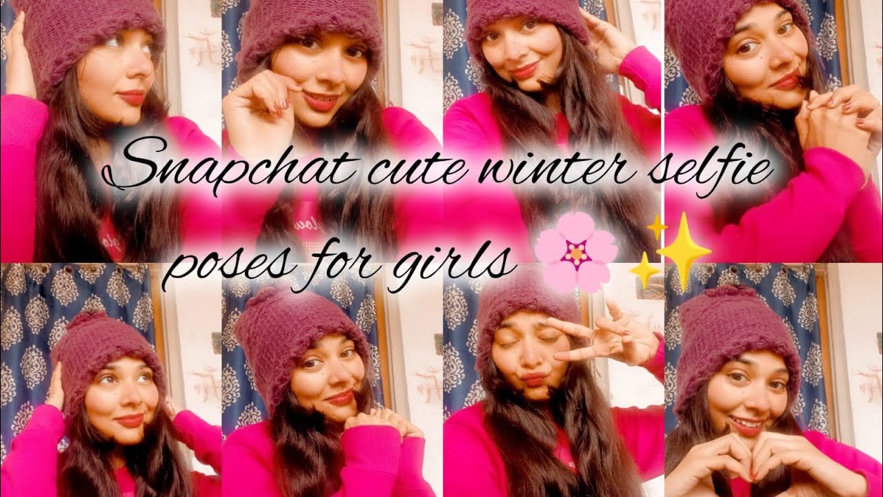 Sanpchat cute winter selfie poses idea's for girls ✨💗👀