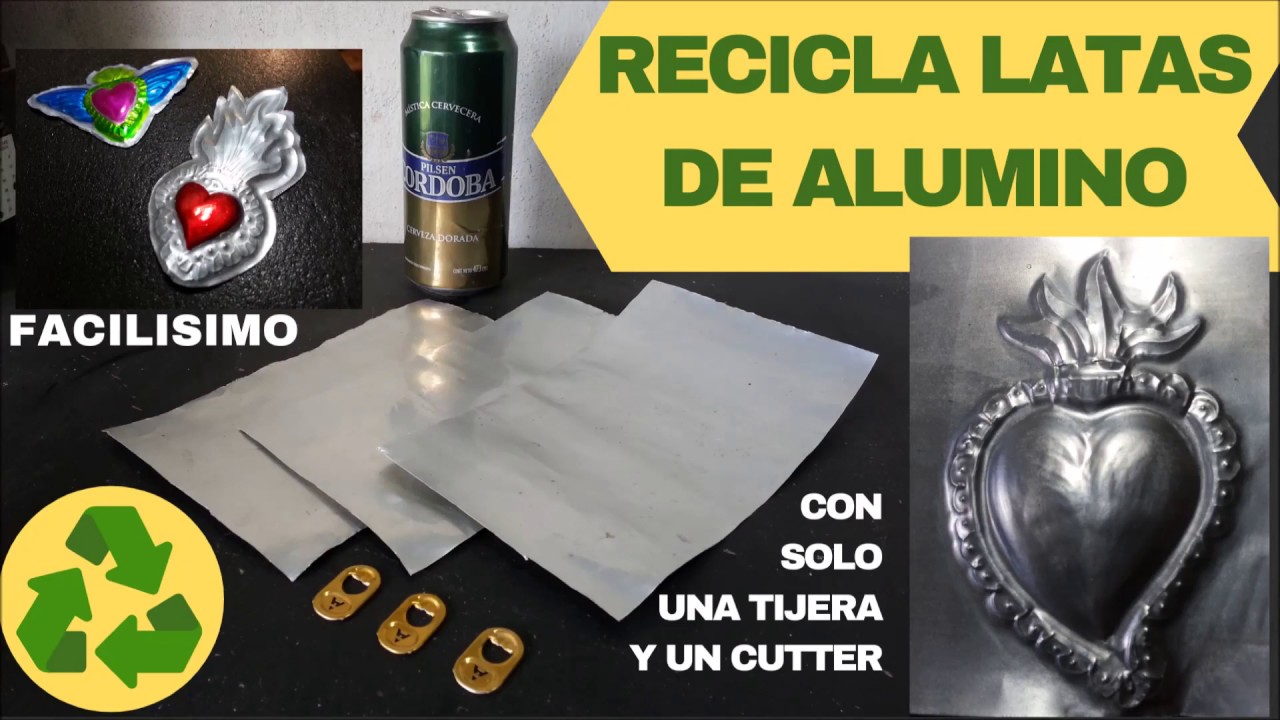 Reciclaje de latas de aluminio para manualidades y artesanías