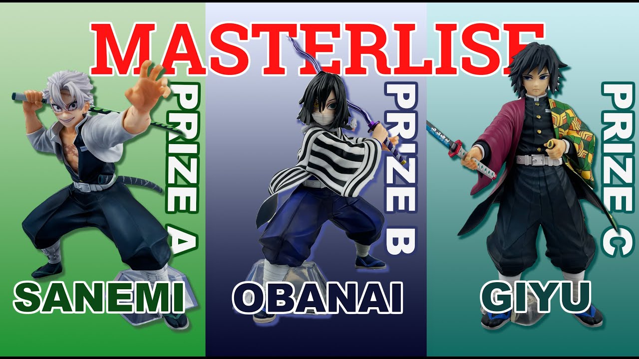 Unboxing Sanemi, Obanai, Giyu Masterlise Ichiban Kuji Action figure