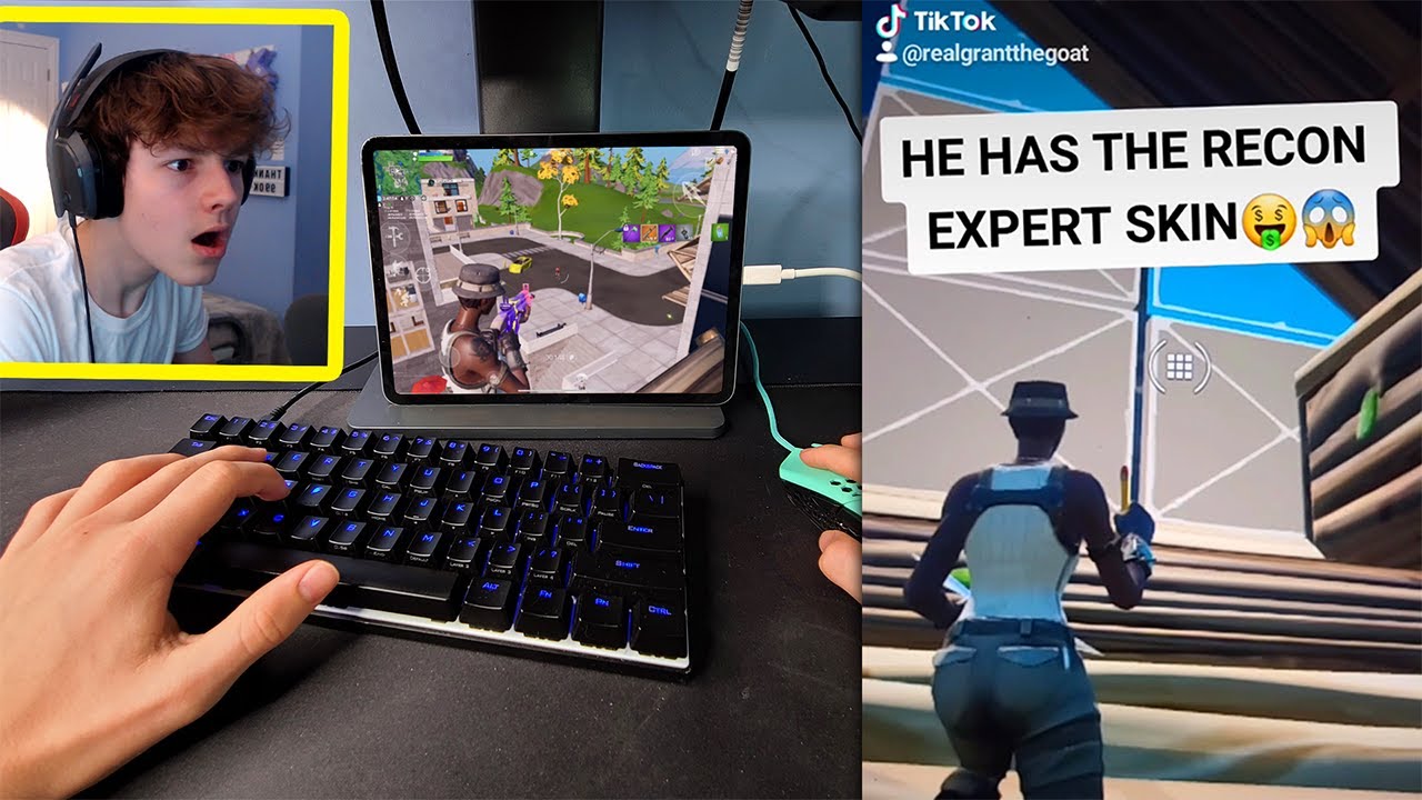 I tried out for my TIKTOK Clan while using a RECON EXPERT in Fortnite Mobile...