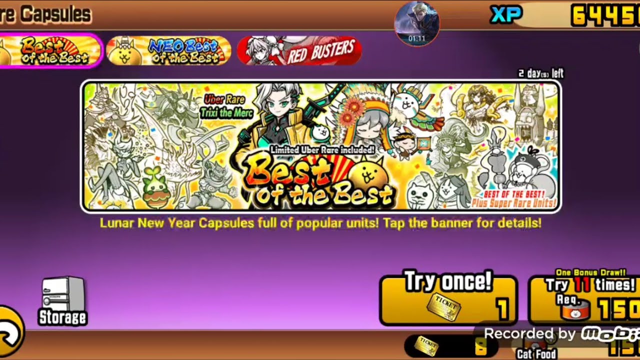 The battle cats odc 83 s2 / 19 rare cat capsules