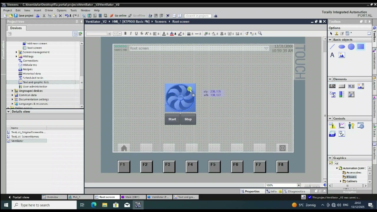 TIA Portal Tutorial &ndash; Create FanVentilator Animation on HMI