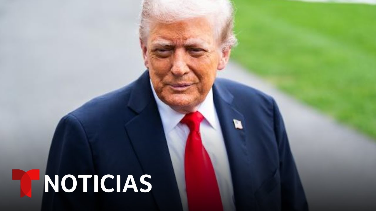 Trump ofrece declaraciones frente a la Casa Blanca