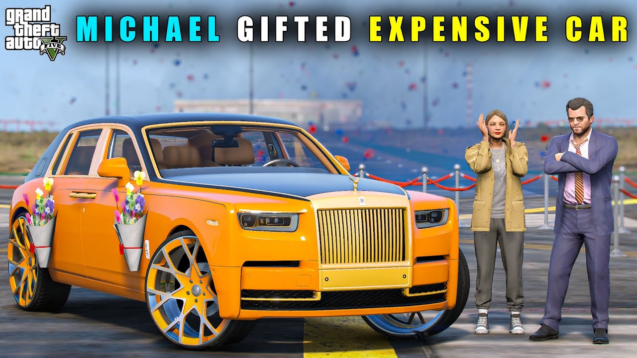 GTA 5 : MICHAEL GIFTED EXPENSIVE CAR TO WAZEL NEWS HEAD || BB GAMING