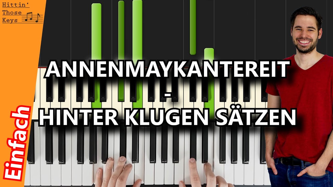 Hinter klugen Sätzen - AnnenMayKantereit | Piano Tutorial | German