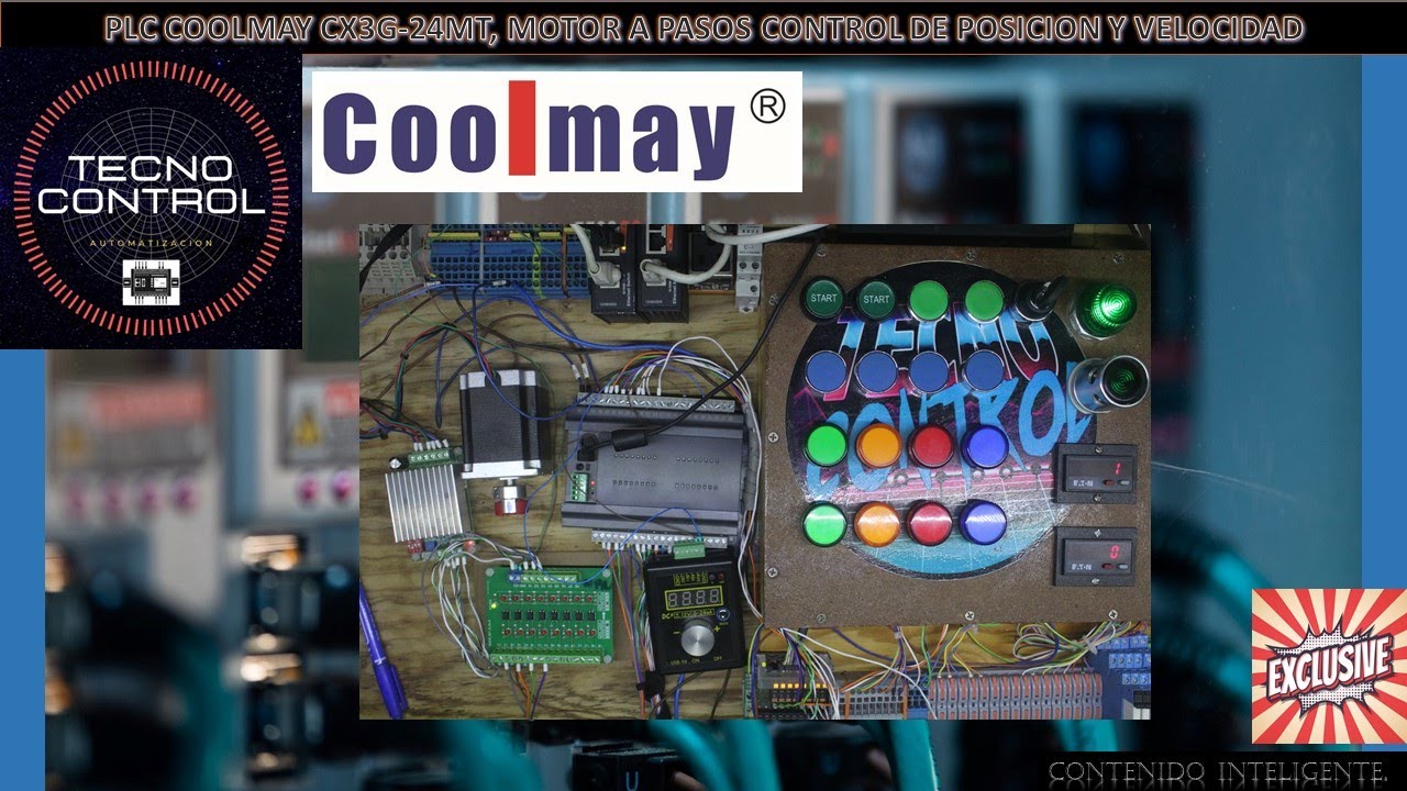 05-PLC COOLMAY CX3G-24MT, MOTOR A PASOS, CONTROL DE POSICION Y VELOCIDAD