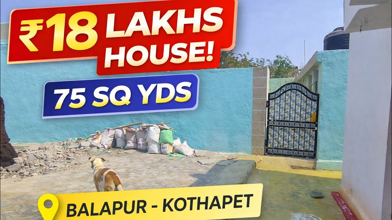 🔥 ₹18 LAKHS ONLY 😳 | 75 Sq Yds NEW House in Balapur Kothapet | Registered Independent House