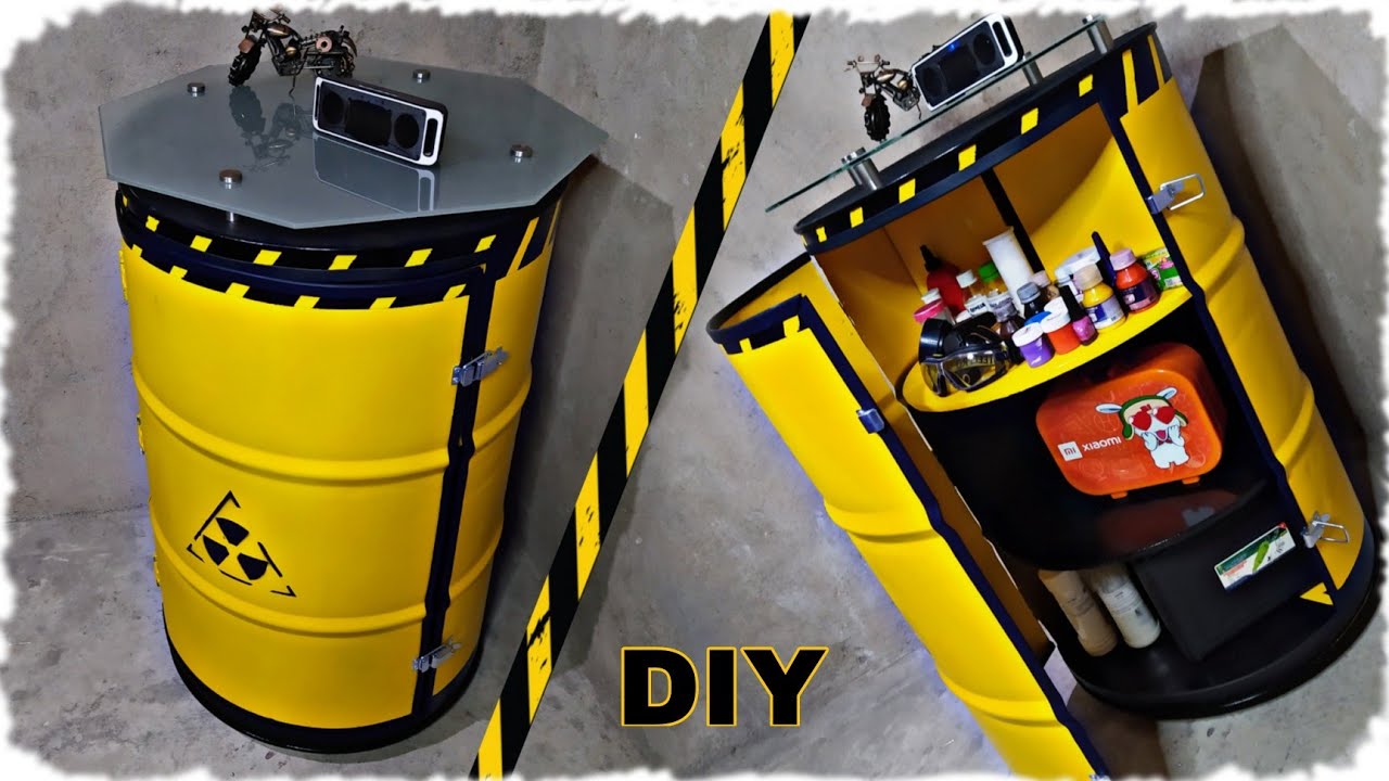 CAJA METÁLICA PARA HERRAMIENTAS/Metal Drum Tool Box ♻😮 (Reutiliza bidones Metálicos) RECICLA