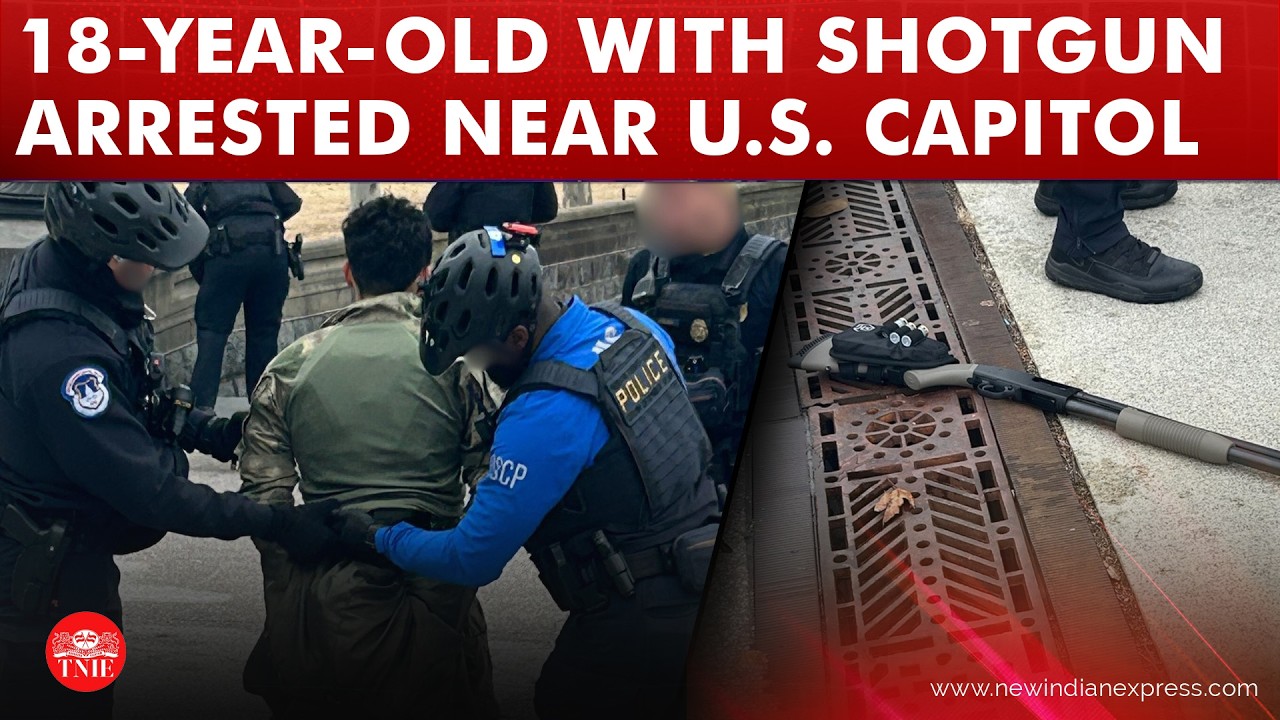 Police arrest man who ran toward the US Capitol building holding a shotgun