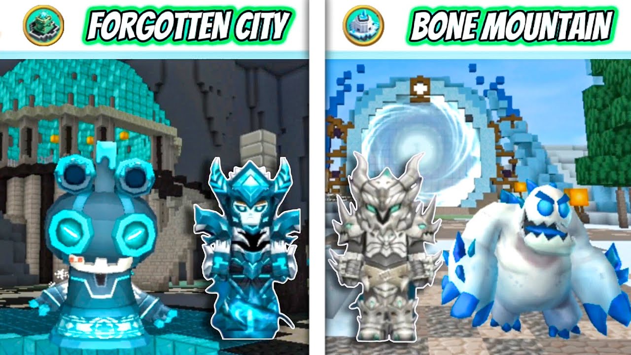 New MAPS ARE HERE!! Forgotten City & White Bone Mountain - Skyblock