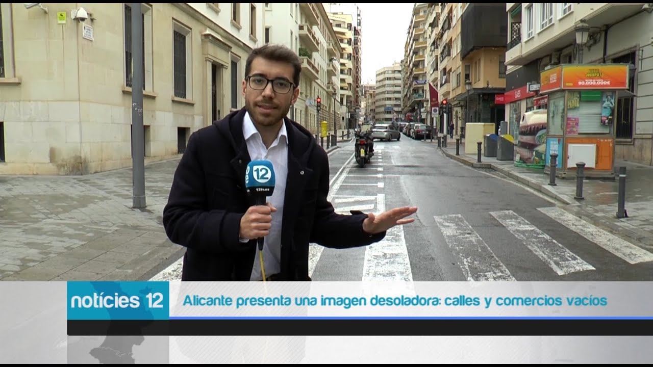 Alicante presenta calles vacías y comercios cerrados en el tercer día de cuarentena
