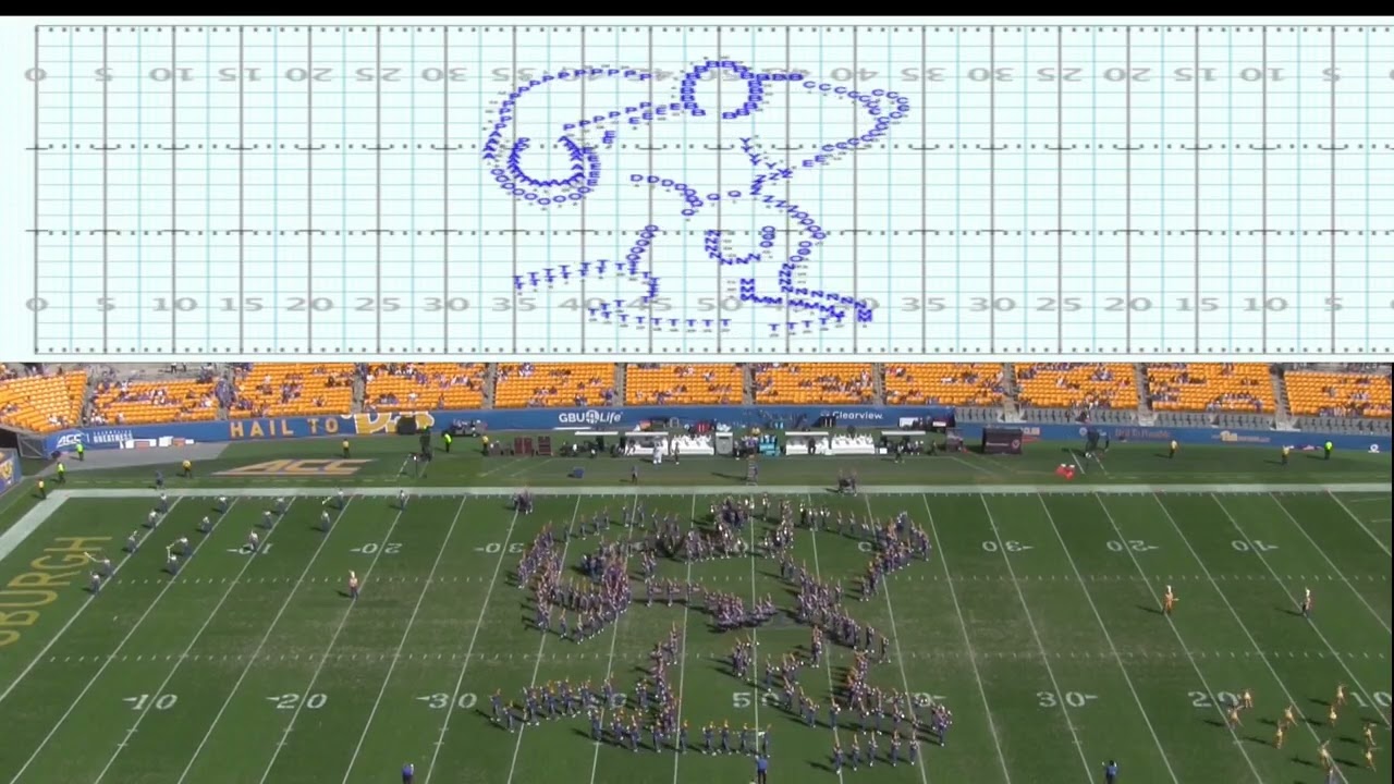 Pitt Band Drill to Performance Joe Cool 10/04/2025