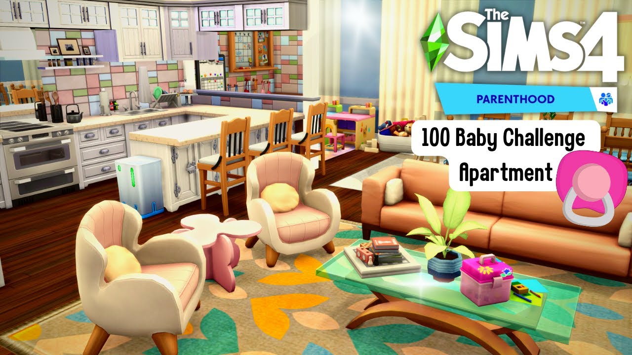 100 Baby Challenge Apartment | The Sims 4 - Speed Build (No CC)