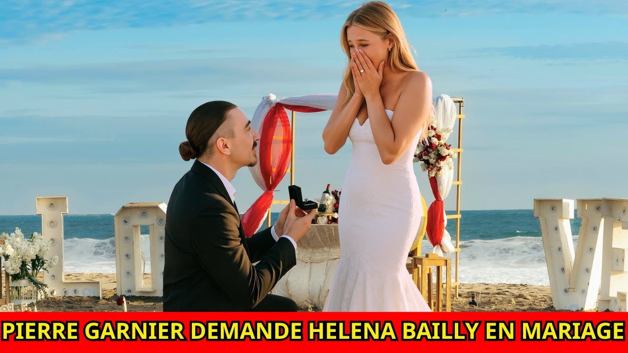 Pierre Garnier a soudainement demandé Helena Bailly en mariage sur la plage et devant tout le monde!