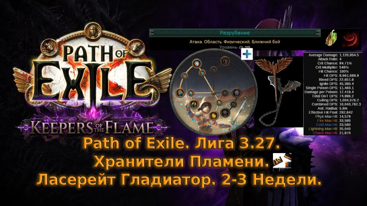 Path of Exile | Лига 3.27 Хранители Пламени | 2-3 Недели - Lacerate Wings of Entropy Gladiator