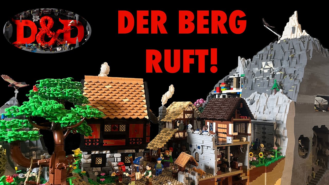 Von den dunklen Höhlen bis zur Schneebedeckten Bergspitze 1 Meter hohes Lego Dungeons & Dragons MOC