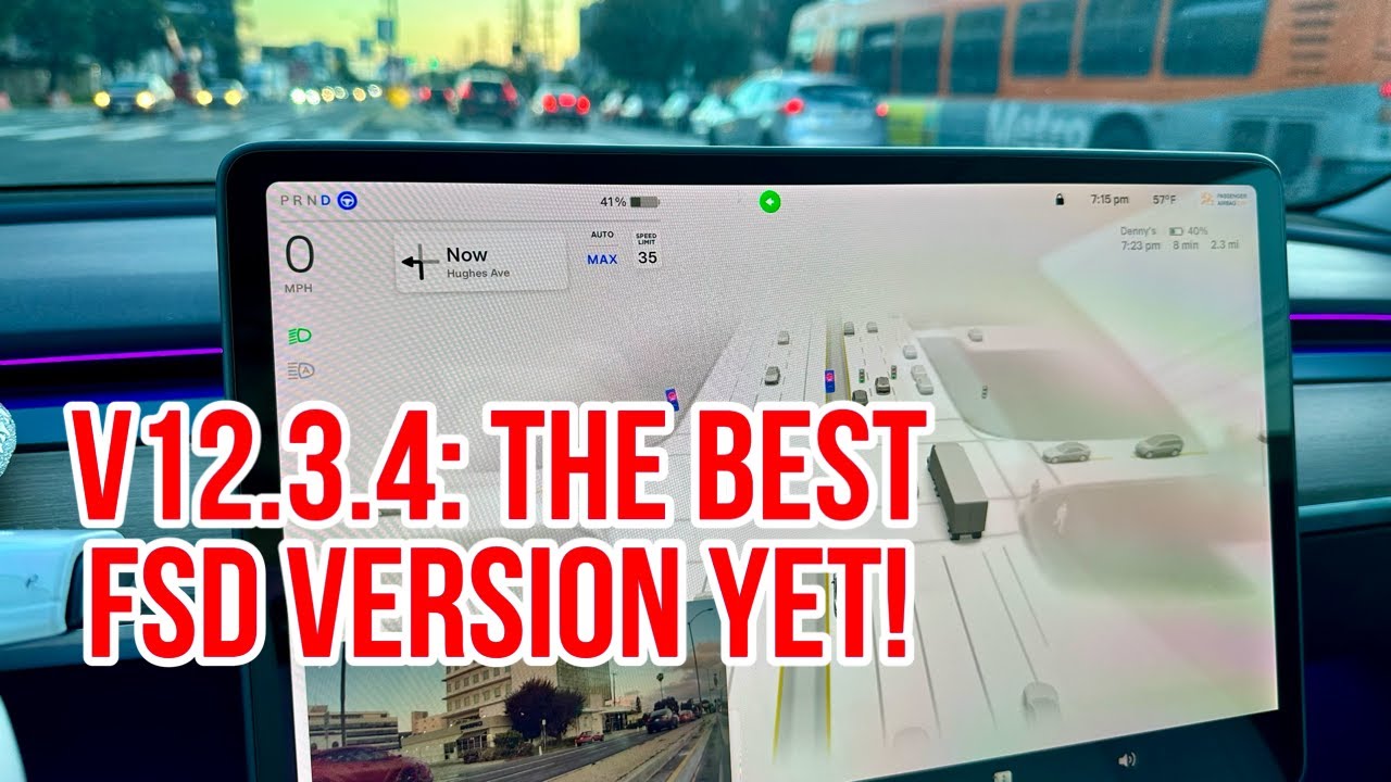 Tesla FSD v12.3.4 Slows Down for Pothole - Wow!