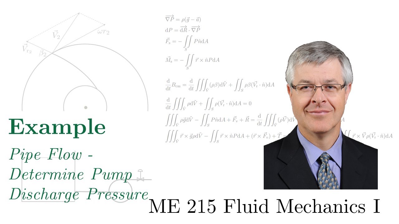 Pipe Flow - Determine Pump Discharge Pressure