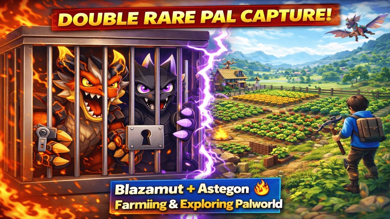 Food Farming Base Upgrade + Blazamut & Astegon Catch! | Palworld Survival Gameplay