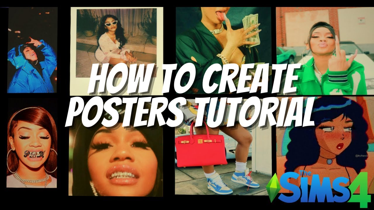 SIMS 4 HOW TO CREATE POSTERS TUTORIAL ♡